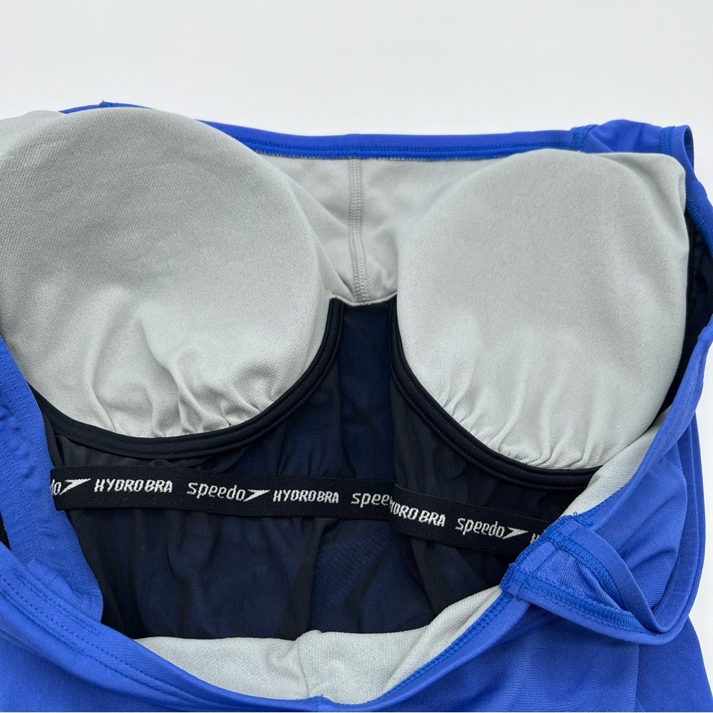 Speedo Retro Design Women's Royal Blue Ruched One Piece Swimsuit-Size 14 - Picture 8 of 13